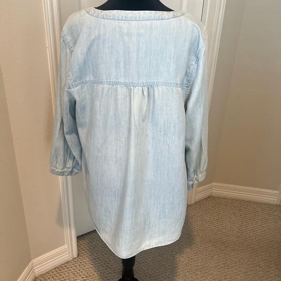 MERONA | Denim Tunic Top | Chambray Blue Cotton | Size XL - Picture 2 of 5